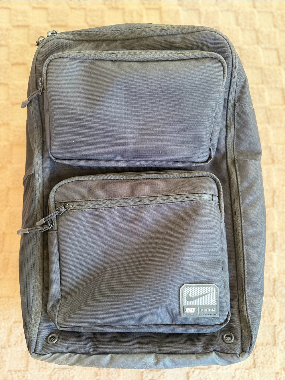 Nike Utility 2.0 Black Backpack Multi Pocket Laptop Travel Gym Bag